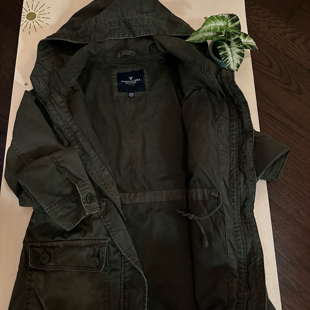 American Eagle Heavyweight Utility Jacket In Army… - image 4